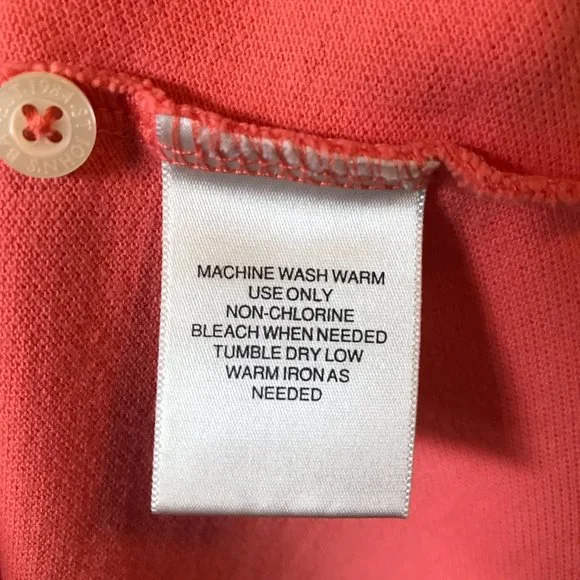 St. John’s Bay Heritage Polo, Classic, Salmon, Size L - Picture 5 of 7